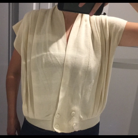 Vintage Jantzen pleated sweater w. capped sleeves - Picture 2 of 6